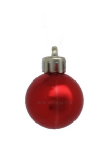 Mini julekugle 3 cm farve rød 